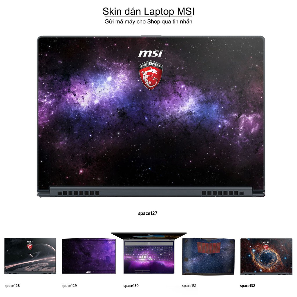 Skin dán Laptop MSI in hình không gian nhiều mẫu 22 (inbox mã máy cho Shop)
