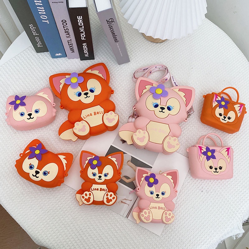 Disney LinaBell Silicone Túi đeo vai, Pop it Fidget Túi đeo chéo con kỳ lân, Push Bubble Ví tiền xu Đồ chơi