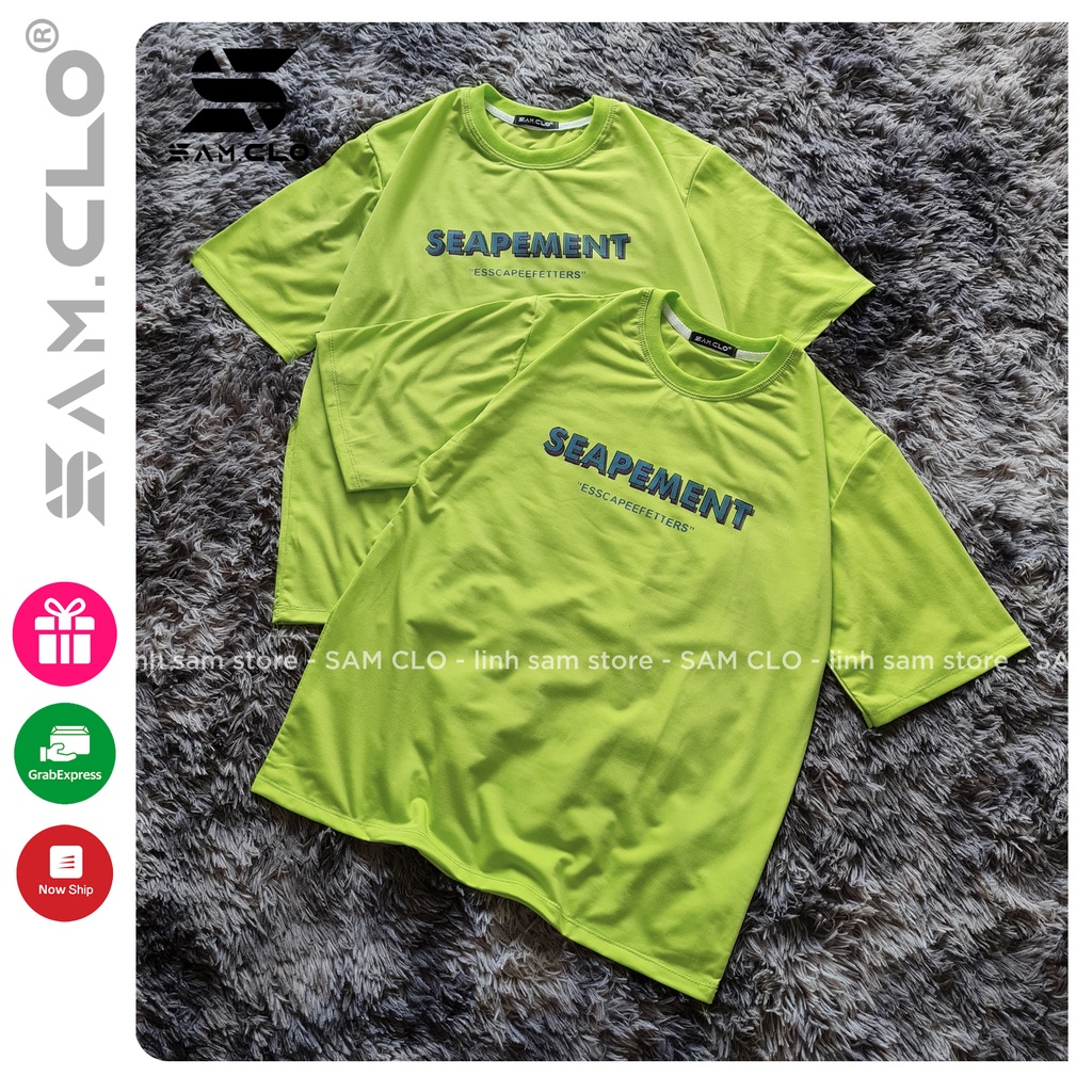 Áo thun nam nữ tay lỡ SAM CLO phông form rộng dáng Unisex, mặc lớp, nhóm, cặp in chữ SEAPEMENT