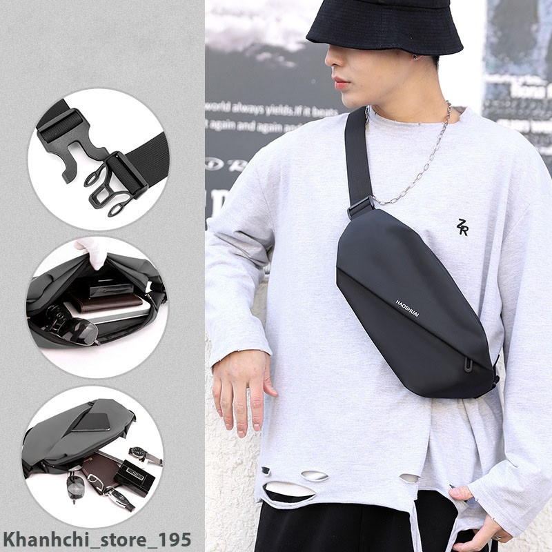 [ƯA CHUỘNG] Túi đeo chéo nam Haoshuai chất liệu vải Oxford chống thấm nước cực đỉnh BG010 | BigBuy360 - bigbuy360.vn