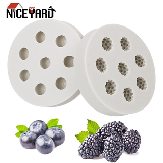Khuôn silicone tạo hình quả việt quất 3D dùng làm bánh kẹo DIY