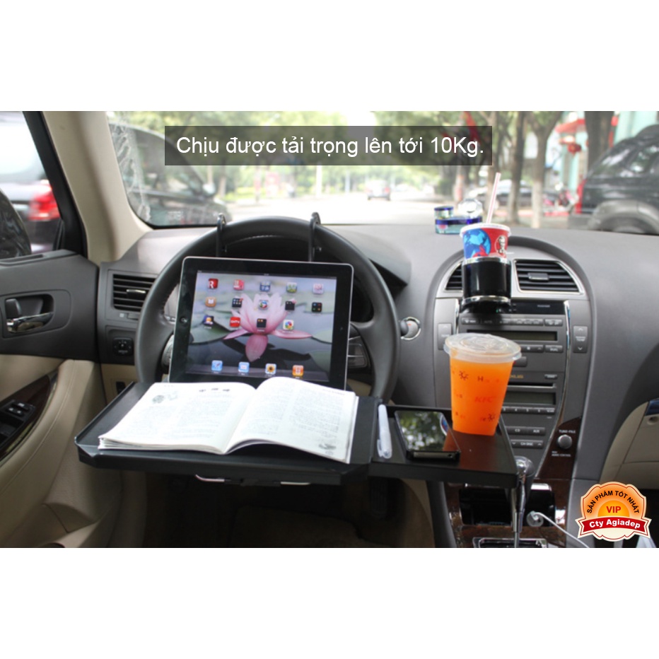 Kệ giá để đồ ăn uống, làm việc trên oto xe hơi Cartech gấp gọn