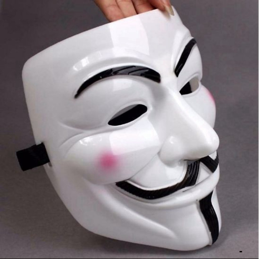 Mặt nạ Hacker mặt nạ Anonymous hóa trang Trắng bản đẹp