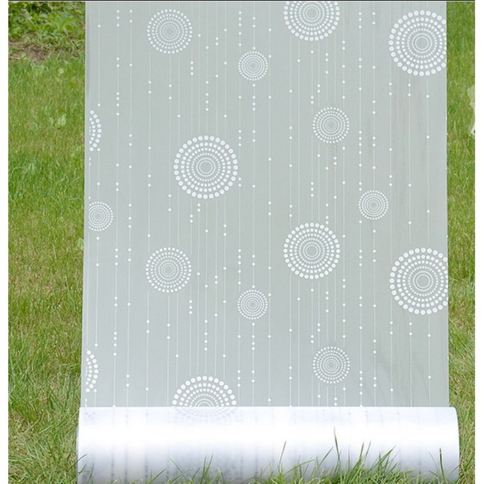Decal giấy dán kính hoa xoàn trắng khổ 45cm keo sẵn