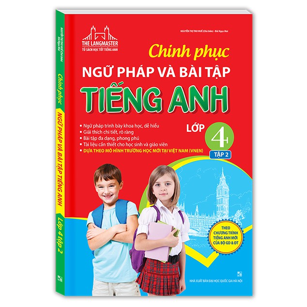 Sách - Combo chinh phục ngữ pháp và bài tập tiếng anh lớp 4 tập 1 + tập 2