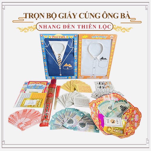 Trọn Bộ Giấy Cúng Ông/Bà, Tao Mo , Thanh Minh - Nhang Đèn Thiên Lộc