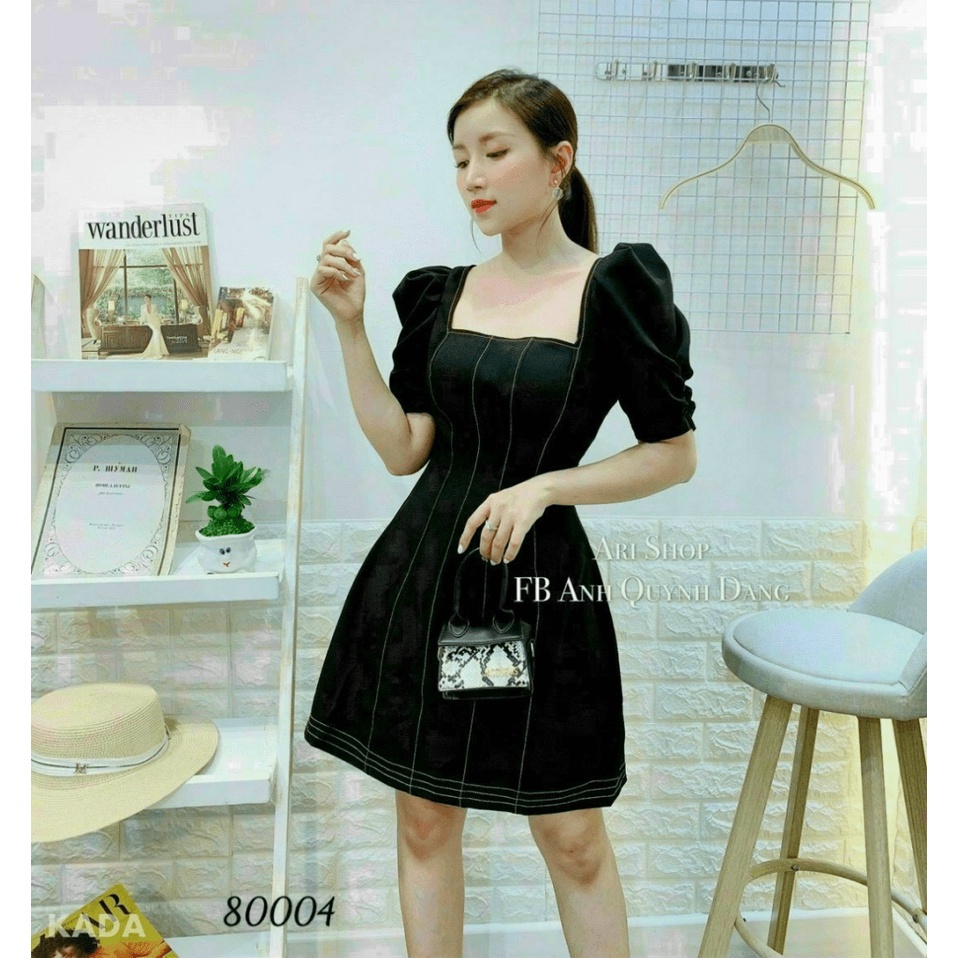 ĐẦM XÒE NỮ TAY BỒNG PHỐI VIỀN CHỈ NỔI CAO CẤP SIÊU ĐẸP