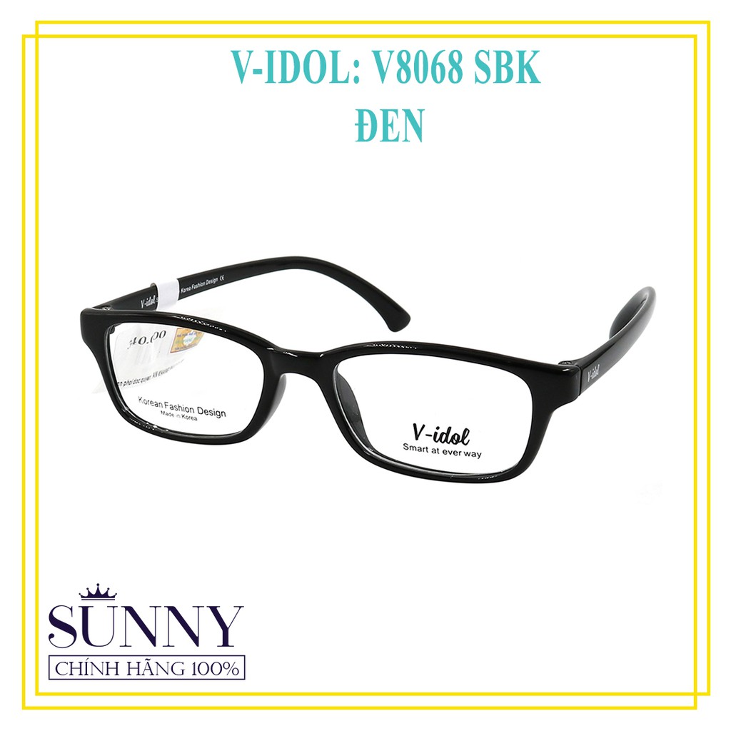 Gọng Kính Chính Hãng Vidol V8068 - màu đen - Kèm Tem Thẻ Bảo Hành Toàn Quốc