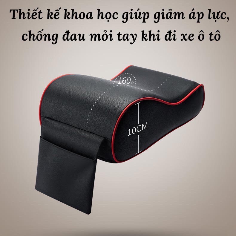 Nệm tỳ tay ô tô bằng caosu non bọc da PU dùng cho xe 4-7 chỗ