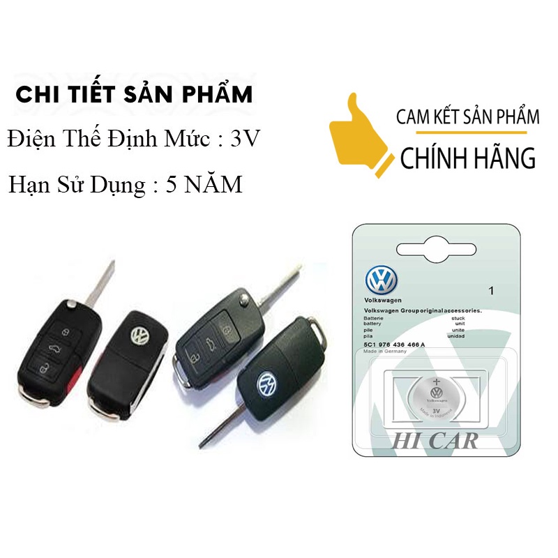 Pin chìa khóa ô tô Volkswagen Tiguan chính hãng
