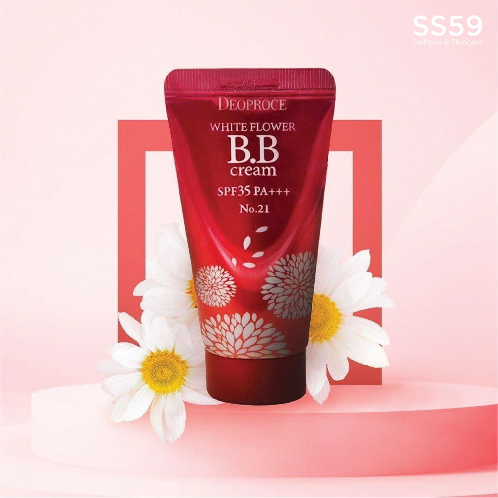 Kem nền trang điểm Deoproce White Flower (30g) - BB cream Deoproce white flower SPF35+ PA+++ | BigBuy360 - bigbuy360.vn