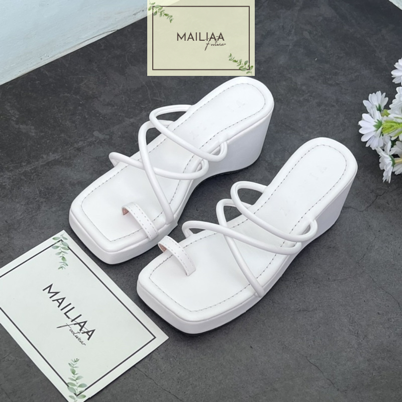 Dép nữ đế xuồng 7 phân MAILIAA quai tròn xỏ ngón dễ đi