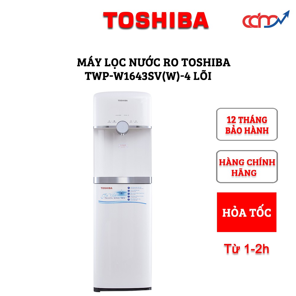 Máy lọc nước RO Toshiba TWP-W1643SV(W) 4 lõi - Lọc nước hiện đại với đèn diệt khuẩn UV-LED