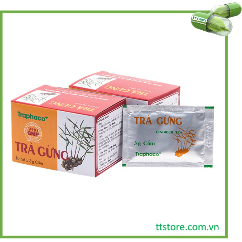 Trà gừng Traphaco (Hộp 10 túi) - Trapharco