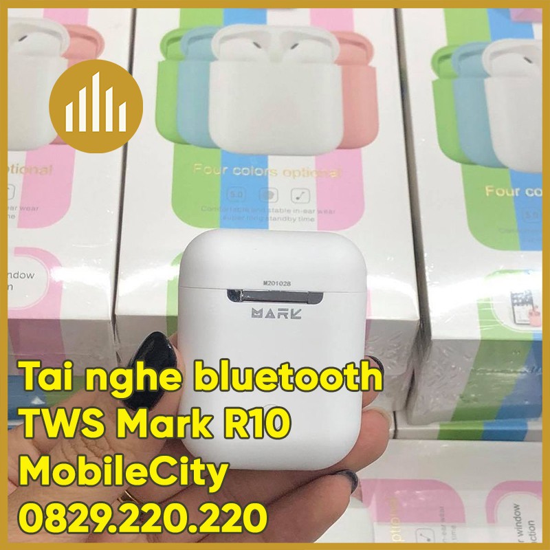 [Mã 2404EL10K giảm 10K đơn 20K] Tai nghe Bluetooth TWS Mark R10 (Airpods giá rẻ)