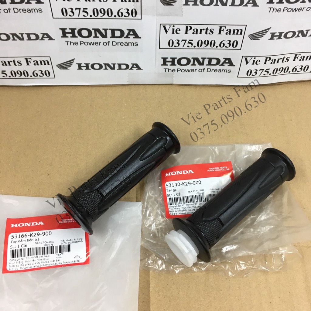 CẶP BAO TAY SH MODE MÀU ĐEN ĐỜI 1 DÂY GA, HÀNG CHÍNH HÃNG HONDA