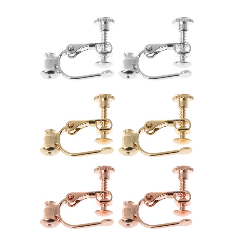 ✿INF✿1 Pair DIY Earring Converters For No-pierced Ears Turn Any Stud Into A Clip-On