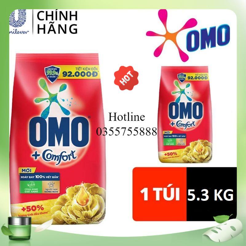 Bột giặt Omo hương comfort tinh dầu thơm 5.3 kg