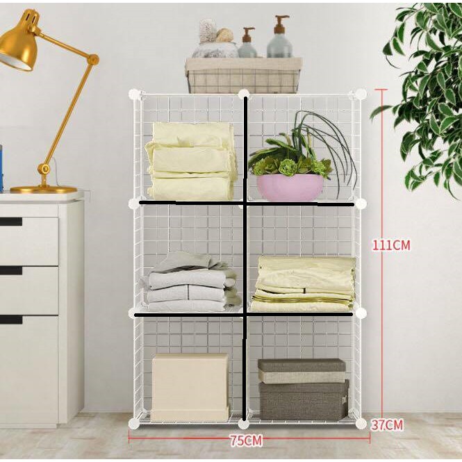Tấm Lưới Thép Lắp Ghép Đa Năng Decor Nhà Cửa,Tủ Sách,Tủ Quần Áo...-Tặng Chốt