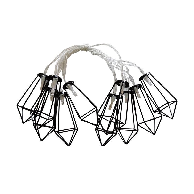 Dây Đèn led Bằng Sắt Hình Giọt Nước Màu Đen Phong Cách Mới Dùng Trang Trí