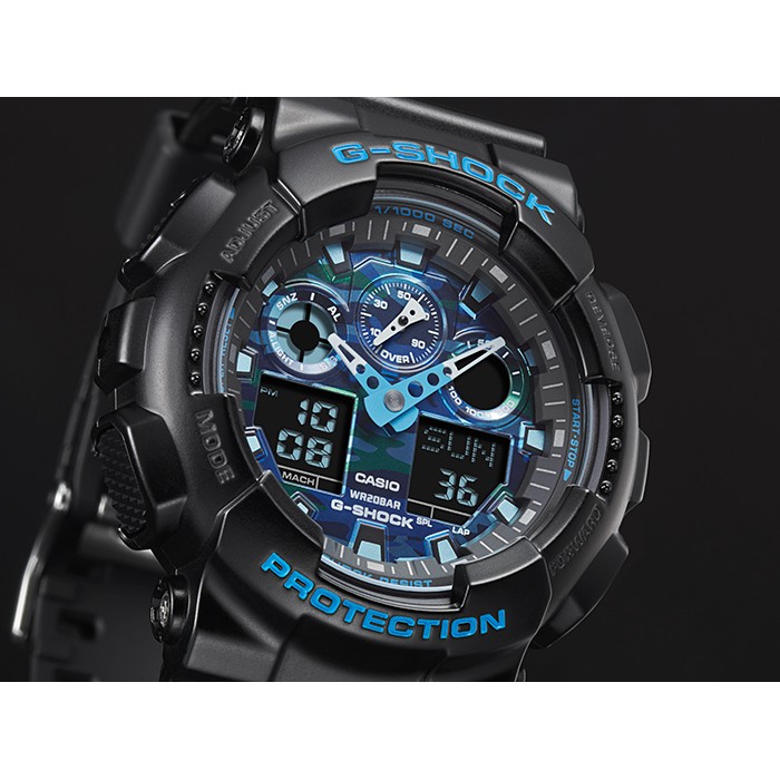 Đồng hồ nam dây nhựa G-SHOCK Casio chính hãng Anh Khuê GA-100CB-1ADR