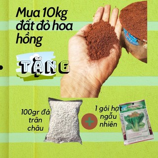 đất đỏ Bazan trồng hồng , cây cảnh, rau, củ quả gói 1kg- mua 10kg tặng kém gói hạt ngẫu nhiên và 50g đá perlite