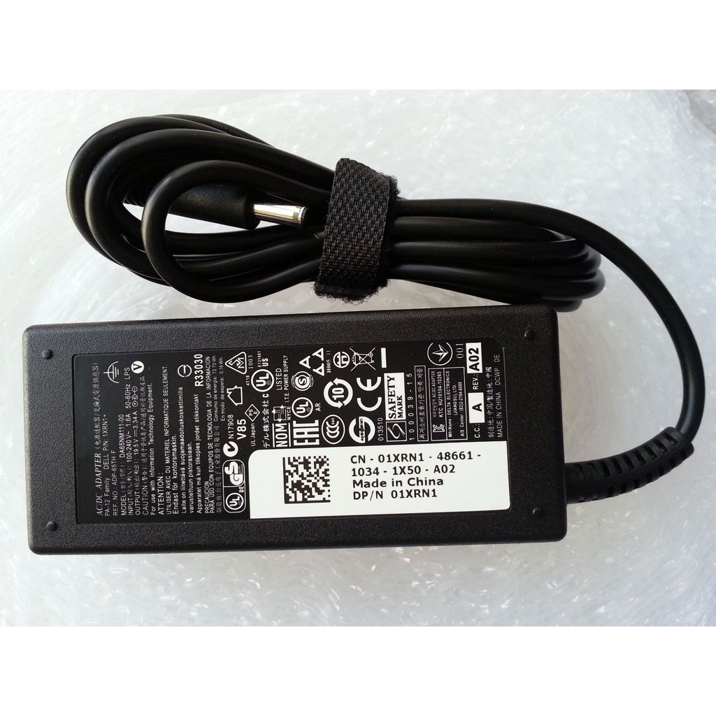 Sạc Laptop Dell Inspiron 11 13 14 15 3000 5000 7000  (19.5V-3.34A) Đầu kim nhỏ - Hàng zin.