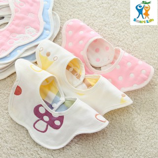 COMBO 12 Yếm xô 6 lớp 2 mặt sợi tre cao cấp - Yếm dãi, tập ăn cho bé(SM001)