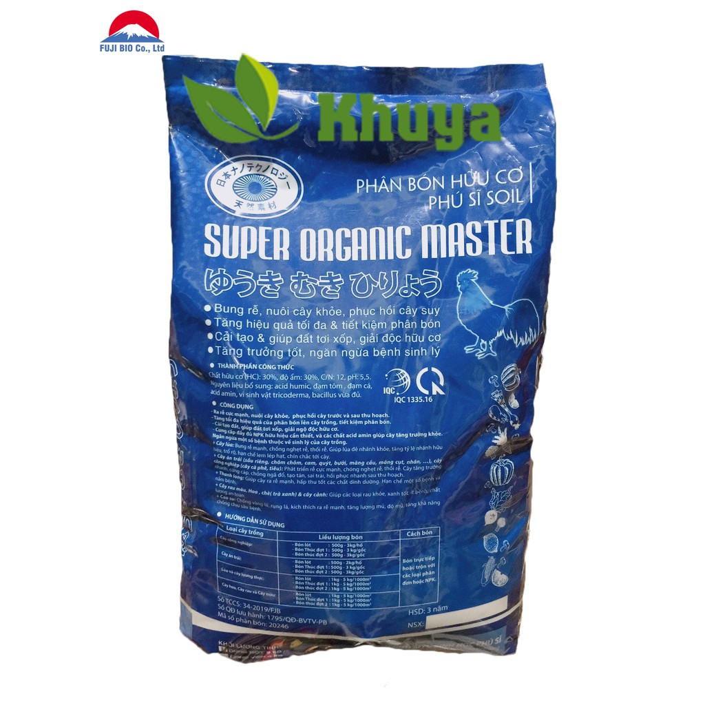 Phân bón hữu cơ SUPER ORGANIC MASTER 5kg