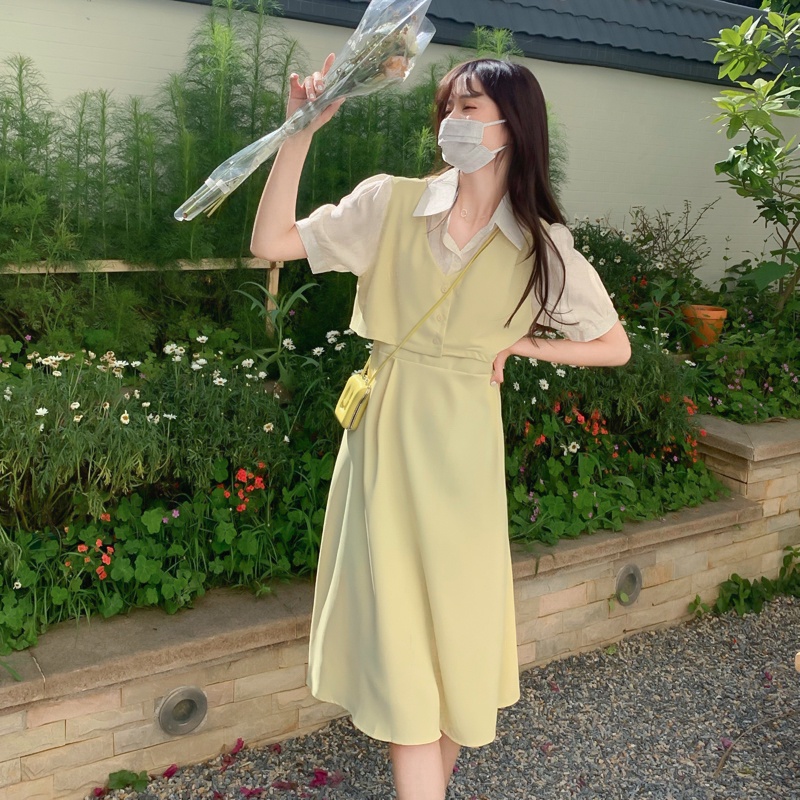 Xiaozhainv Đầm Dáng Dài Kiểu Hàn Quốc Thời Trang Mùa Hè Cho Nữ