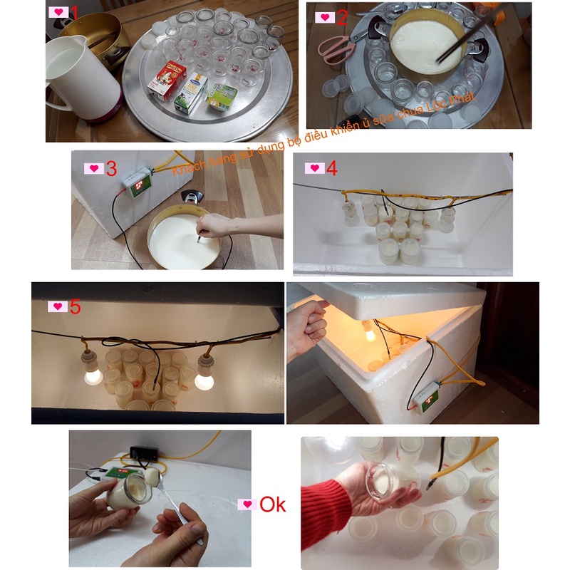 Bộ điều khiển máy làm sữa chua Lộc Phát đã đấu điện, mới, phù hợp gia đình, hộ kinh doanh, cửa hàng tạp hóa SCGD-DD