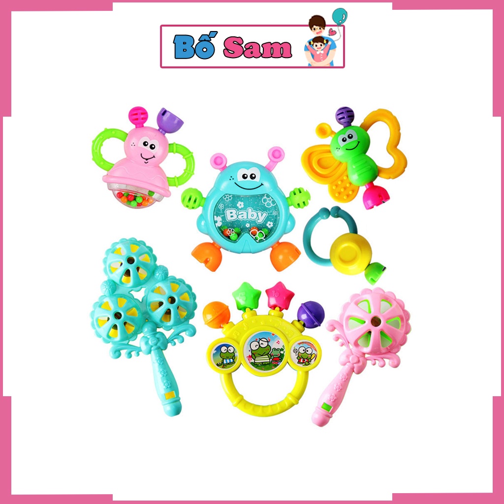 Bộ xúc xắc cho bé 7 món đồ chơi lục lạc vui nhộn Shop Bố Sam