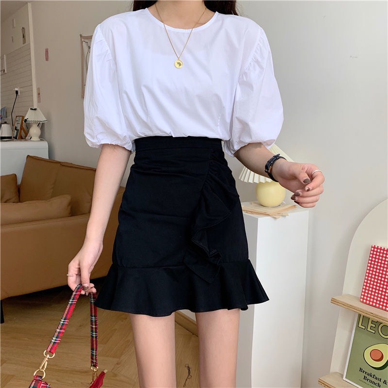 Quà tặng Chân váy đuôi cá dáng ngắn chất voan | BigBuy360 - bigbuy360.vn