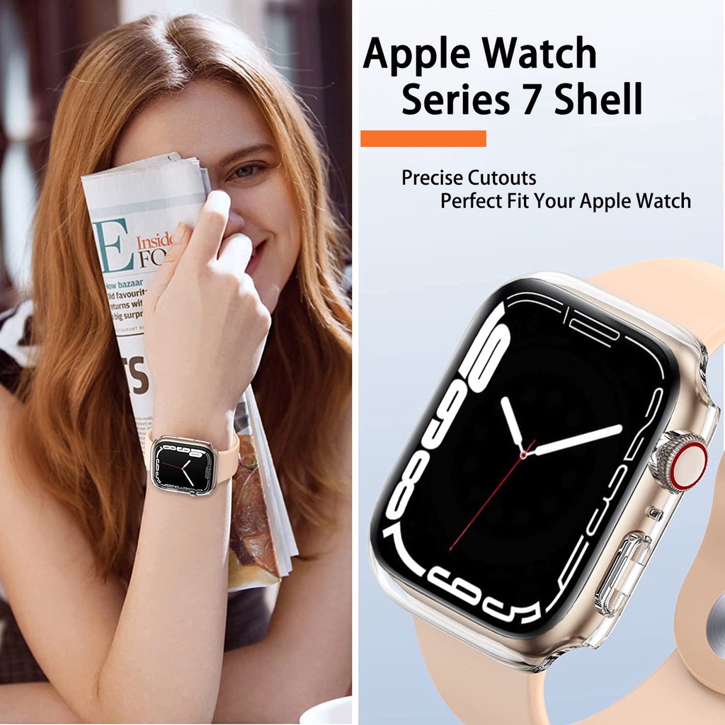 Kính Cường Lực Trong Suốt Bảo Vệ Màn Hình Đồng Hồ Thông Minh Apple Watch Series 7 41mm 45mm iWatch 6 / 5 / 4 / 3