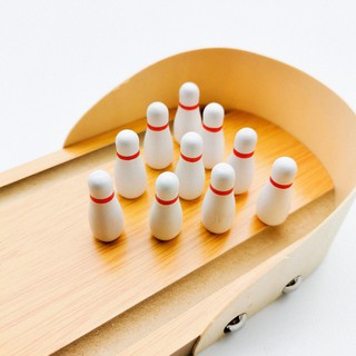 Bộ đồ chơi Bowling gỗ Bi sắt mini
