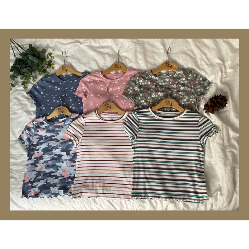 Áo Croptop Xoắn Lai BRAND SO Thun Gân