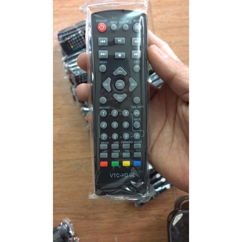 Điều khiển đa năng Đầu kỹ thuật số, Remote HD02 đa năng xài chung cho tất cả đầu thu kỹ thuật số vệ tịn và DVB T2