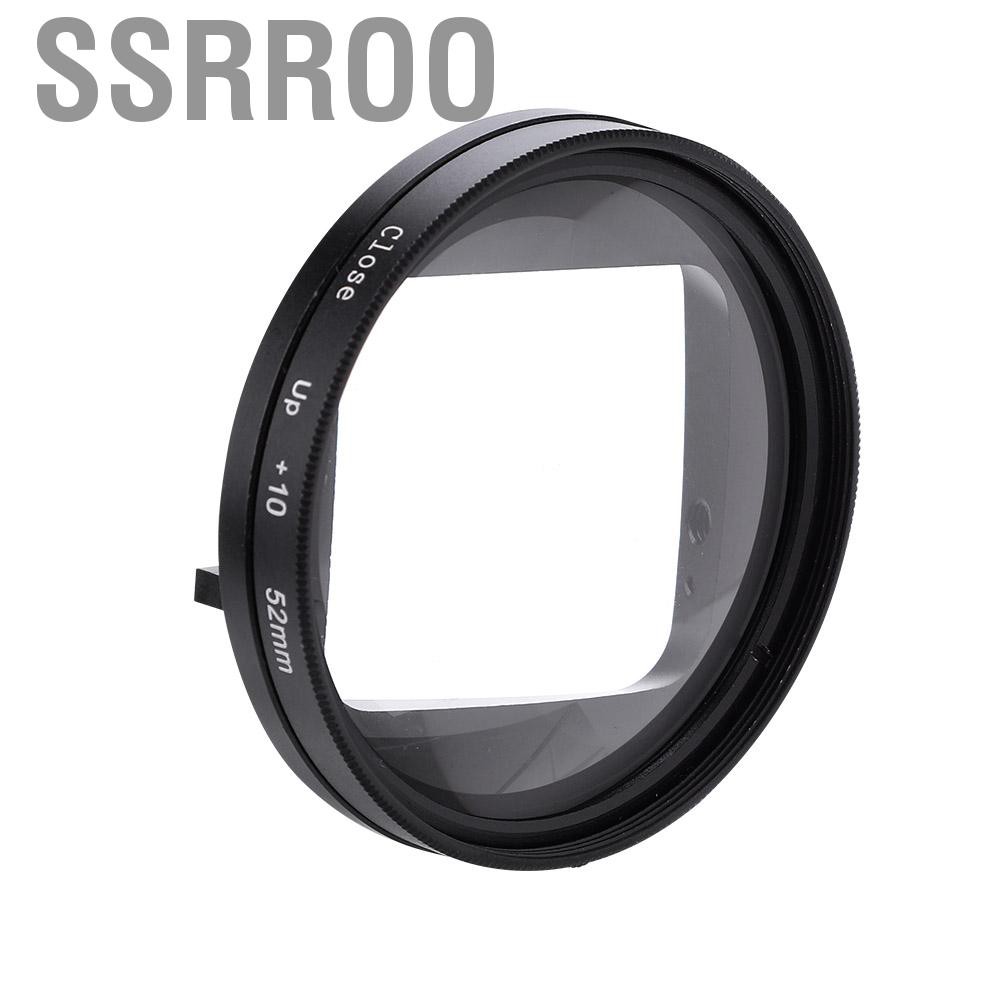 Ssrroo 10X Macro Lens Filter 52mm Close up Micro-camera for Gopro Hero 5/6 Camera