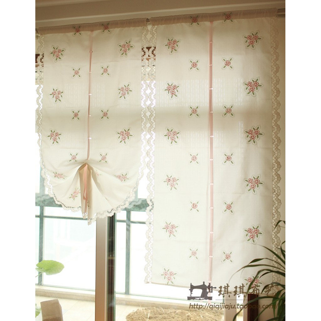 Rèm cửa hình hoa vintage - M099