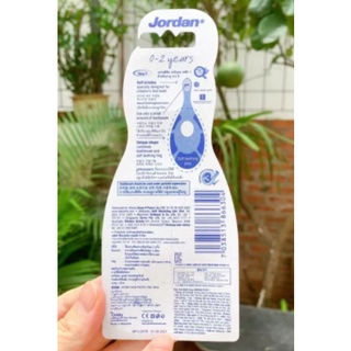 Bàn chải đánh răng Jordan step 1 (0-2 tuổi) Lông mềm