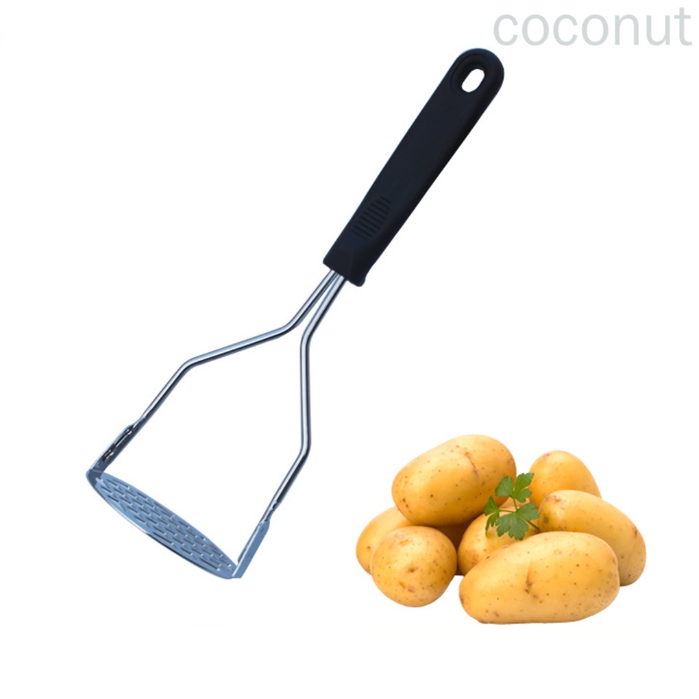 Dụng Cụ Nghiền Khoai Tây Bằng Thép Không Gỉ Có Tay Cầm Màu Đen