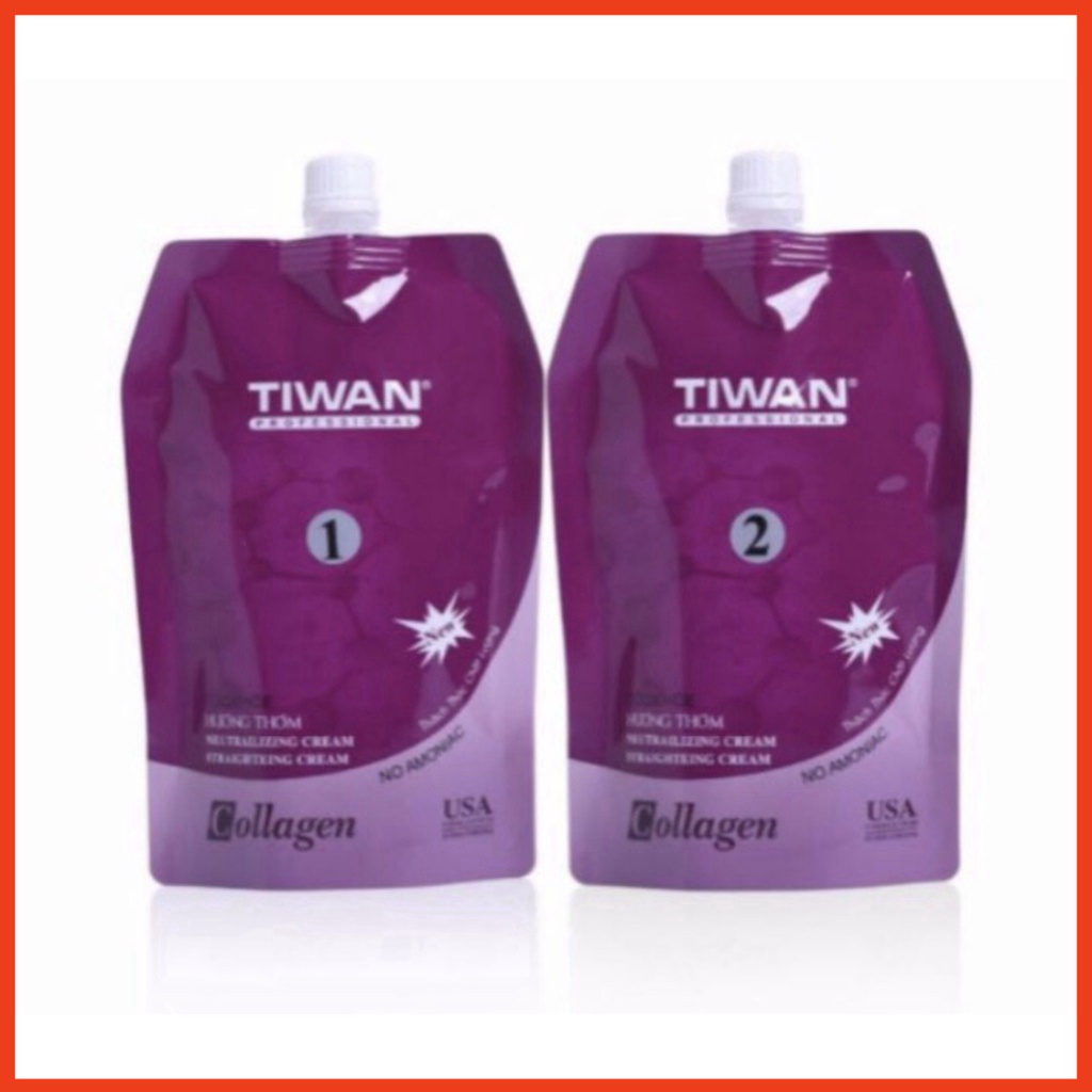 Cặp Thuốc duỗi tóc collagen TIWAN - thuốc duỗi tóc collagen TIWAN