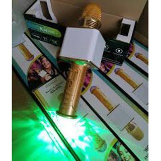 Micro kèm Loa Bluetooth SD-09L Led ,mic hát karaoke