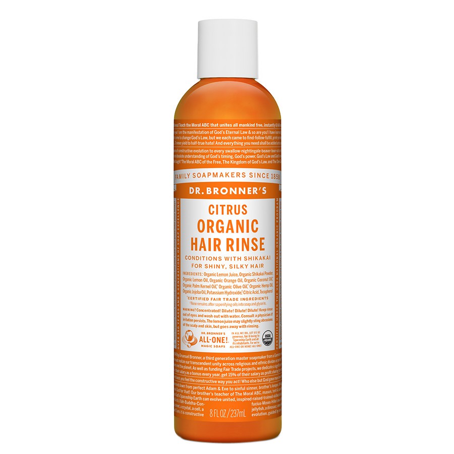 [Dr Bronner]Dầu Xả Tóc Hữu Cơ Hương Chanh Dr. Bronner 237mL