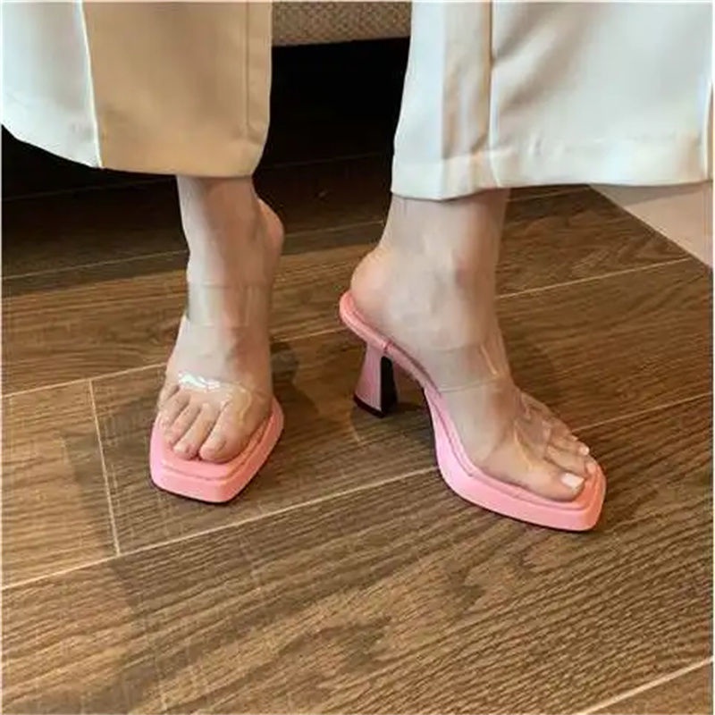 Giày Cao Gót Trong Suốt Thoải Mái Dễ Phối Đồ Thời Trang Cho Nữ