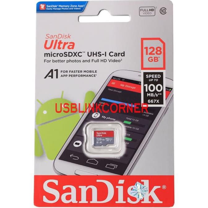 Linh Kiện Điện Tử Rjs 998 Microsdxc Sandisk Ultra Uhs-1 A1 128gb Lên Đến 100mbps