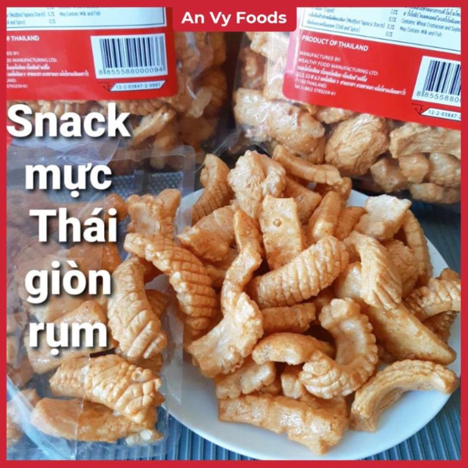 Snack Mực Thái 🦑 giòn rụm, thơm ngon. Bịch 200gr - Hình shop chụp