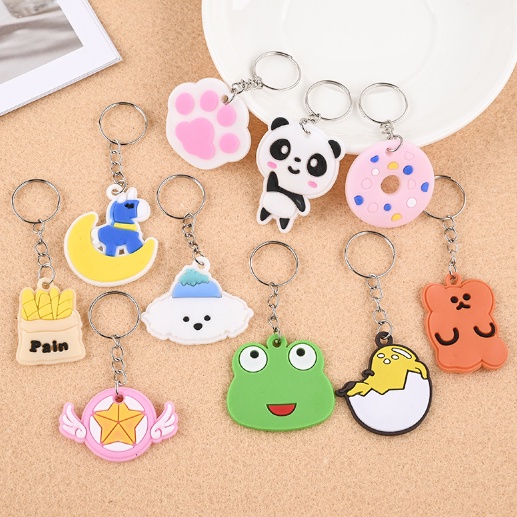 Móc khóa silicon mặt hoạt hình nhiều mẫu mã đa dạng DIY - MyNa Mart