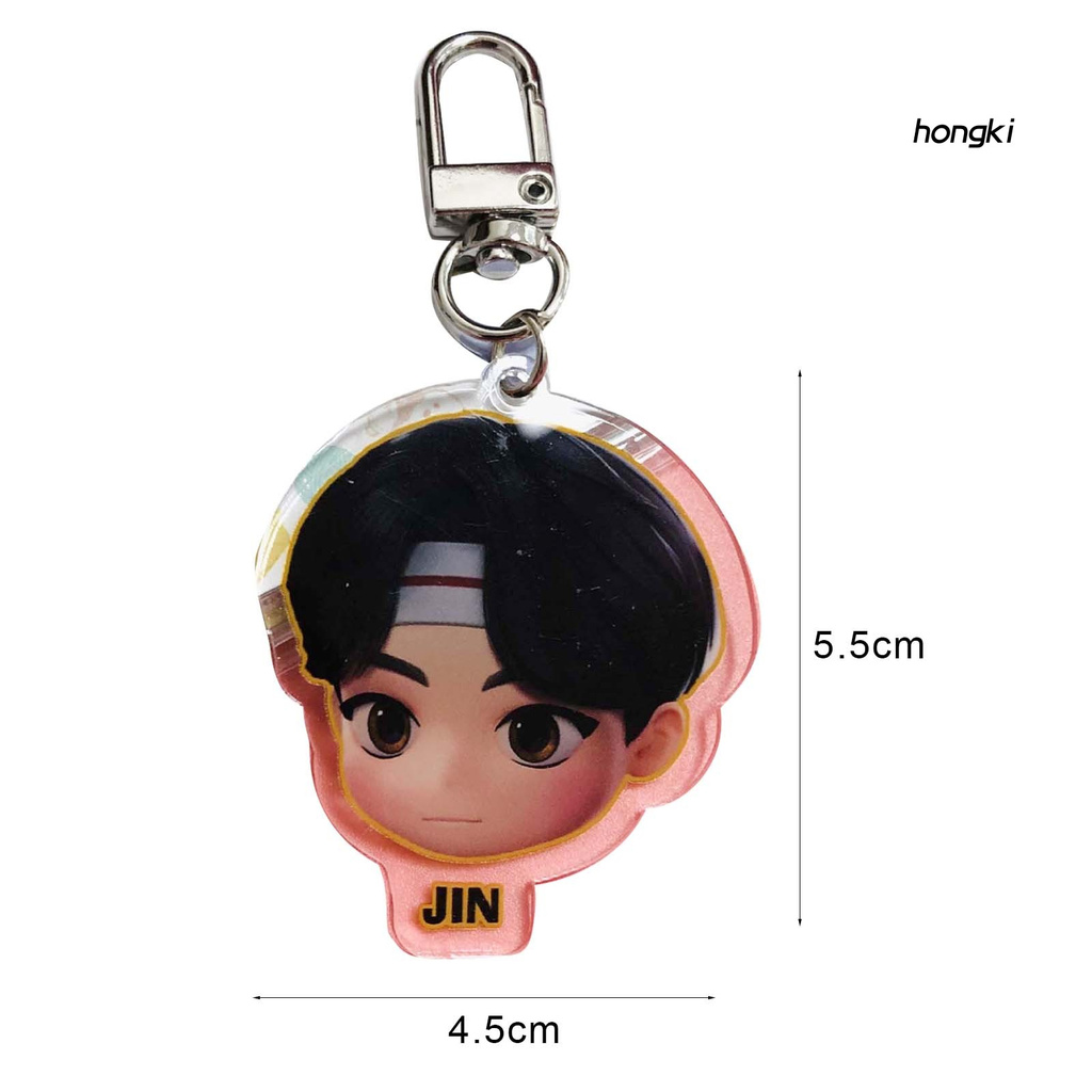 HON|BTS Kim Tae Hyung Acrylic Creative Keychain Cartoon Star Customized Ornaments