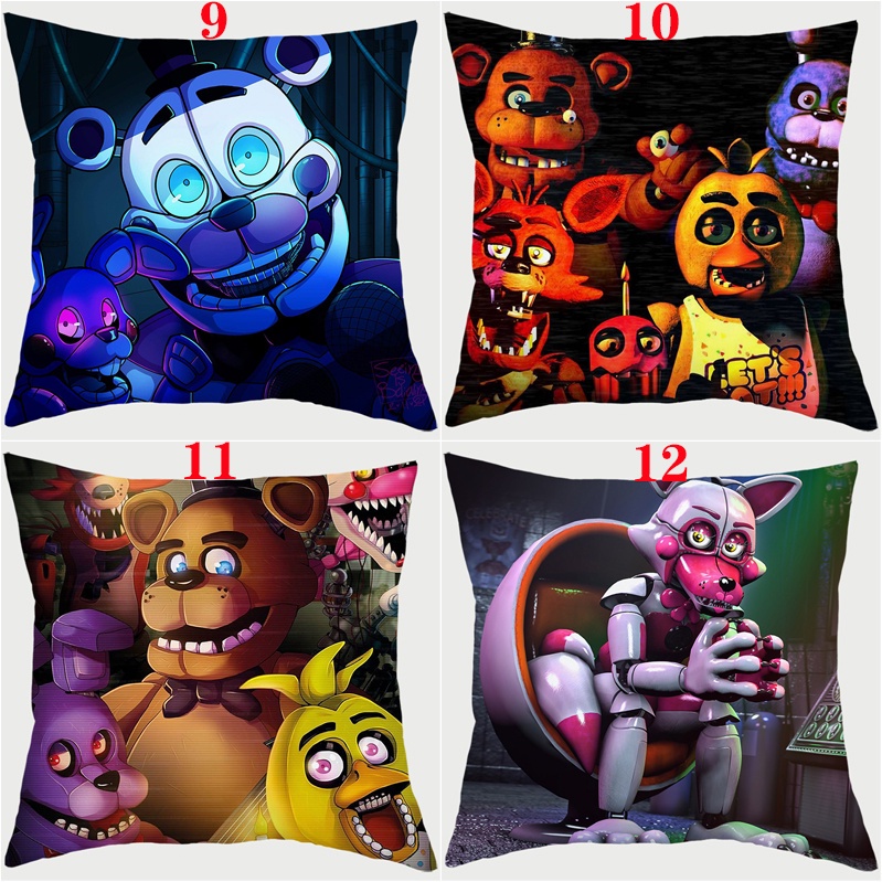 Hoạt Hình Vỏ Gối In Hình Nhân Vật Trong Five Nights At Freddy 's Đáng Yêu  45x45cm